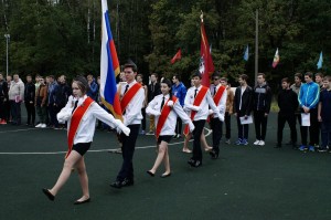 День призывника в районе Ивановское вынос знамени
